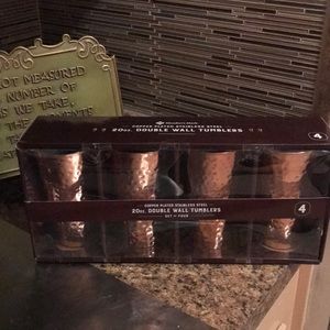 ❤️❤️ 4 DOUBLE WALL TUMBLERS
